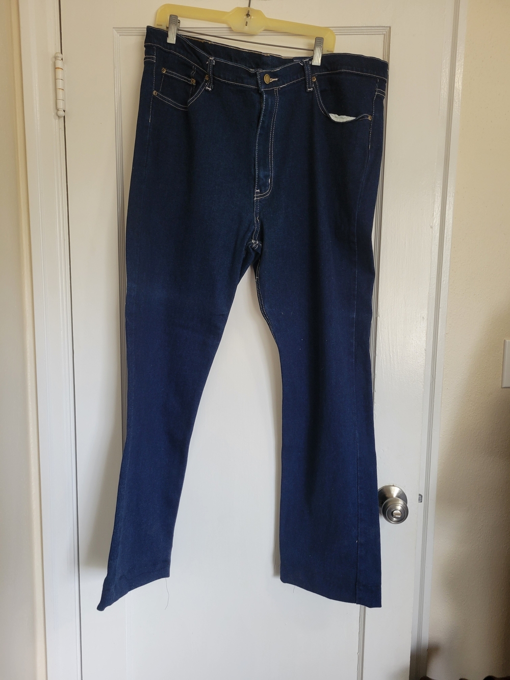 Vintage Long Haul Men's Dark Blue Straight-Leg Jeans 42X34